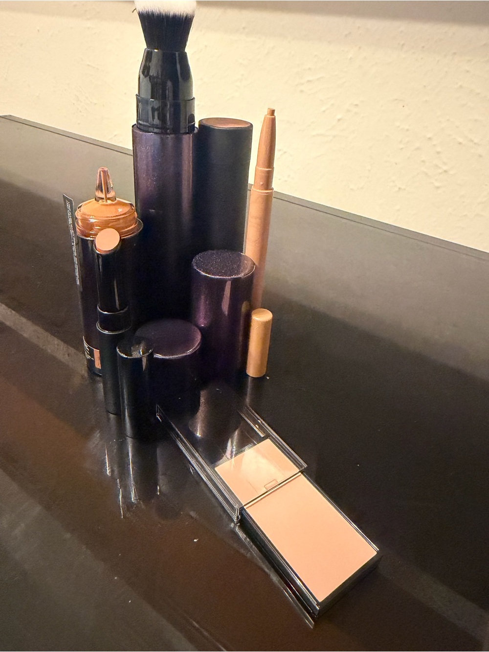 Neutral Nude Makeup Brush & Cream Compact Set - Unbranded surratt original